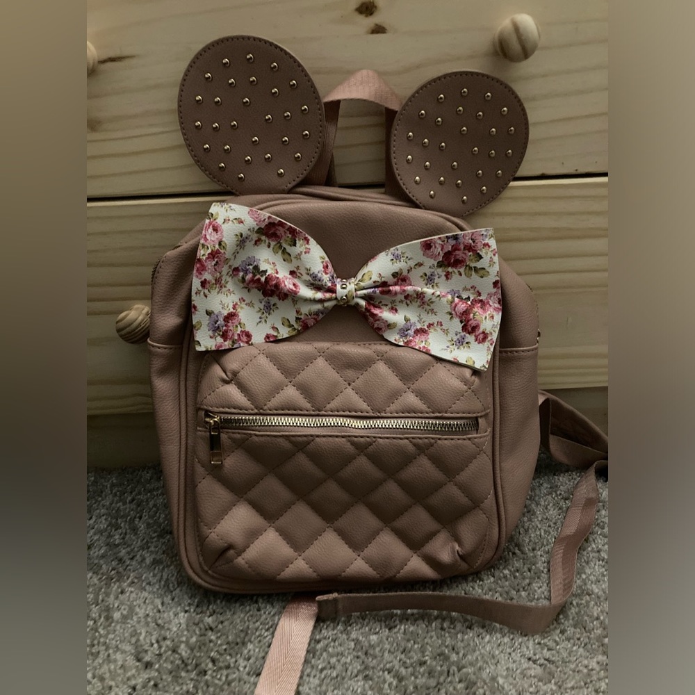 Cream color Minnie Mouse backpack